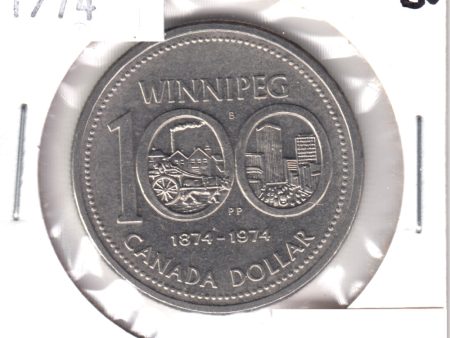 1974 Canada Nickel Dollar Choice BU (MS-64) For Discount