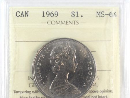 1969 Canada Nickel Dollar ICCS Certified MS-64 Online Sale