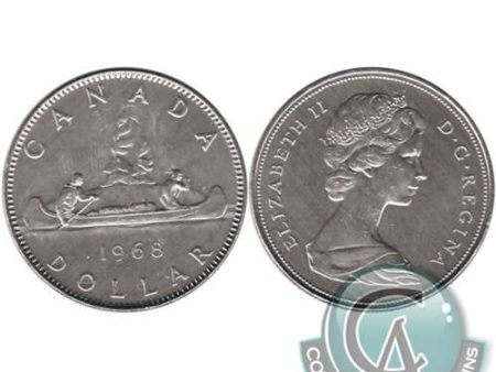 1968 Small Island Canada Nickel Dollar Uncirculated (MS-60) For Discount