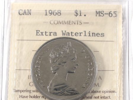 1968 Extra Waterlines Canada Dollar ICCS Certified MS-65 For Cheap