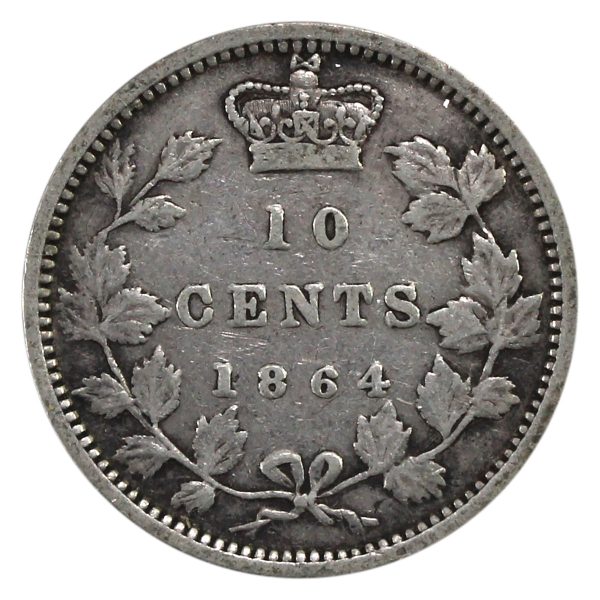 1864 New Brunswick 10-cents F-VF (F-15) $ Online Hot Sale