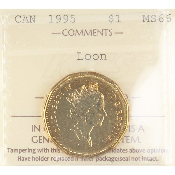 1995 Canada Loon Dollar ICCS Certified MS-66 Fashion