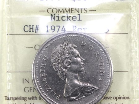 1974 Canada Nickel Dollar ICCS Certified MS-62 CH# 1974 Rev-005 Hot on Sale