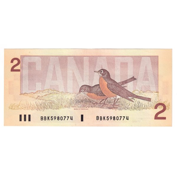 BC-55b 1986 Canada $2 Thiessen-Crow, BBK, UNC Online now