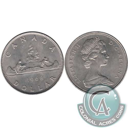 1968 No Island Canada Nickel Dollar UNC+ (MS-62) Online