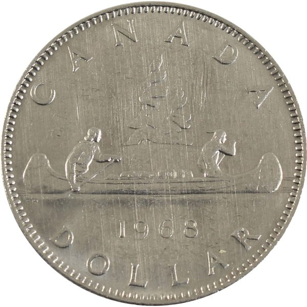 1968 No Island Canada Nickel Dollar AU (AU-50) Sale