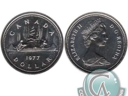 1977 Var. 2 Det. Jewel LWL Canada Nickel Dollar Proof Like Online Sale