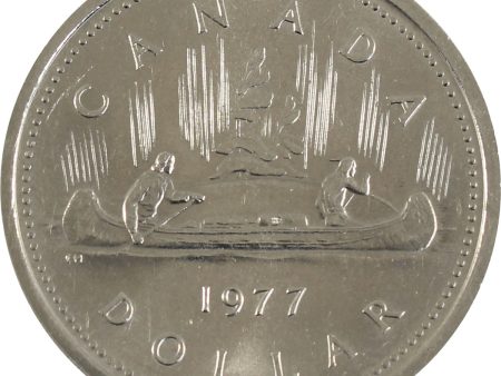 1977 Var. 3 Det. Jewel SWL Canada Nickel Dollar AU-UNC (AU-55) Cheap