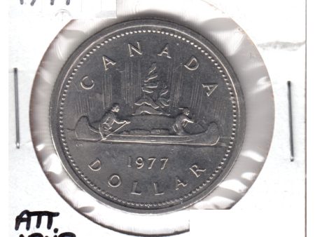 1977 Var. 1 Attached Jewel SWL Canada Nickel Dollar AU-UNC (AU-50) Online now