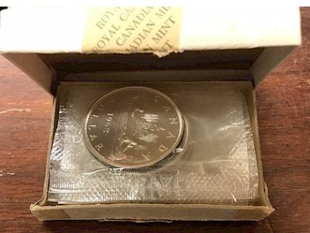 Set of 5x 1962 Canada Proof-like Dollars in Original RCM Cellophane & Box (Toned) Online Sale