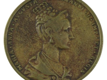 1836 (or Replica) Coronation of Maria Anna Augusta & Ferdinand I of Bohemia Medallion Fashion