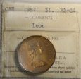 1987 Canada Loon Dollar ICCS Certified MS-64 Hot on Sale