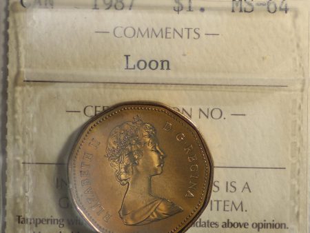 1987 Canada Loon Dollar ICCS Certified MS-64 Hot on Sale