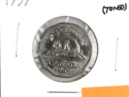 1959 Canada 5-cents Proof Like (Toned, spots, or impaired) Online now