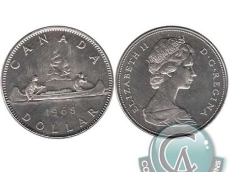 1968 Small Island Canada Nickel Dollar Brilliant Uncirculated (MS-63) For Discount