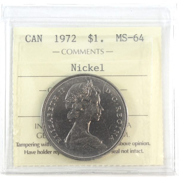 1972 Canada Nickel Dollar ICCS Certified MS-64 Online