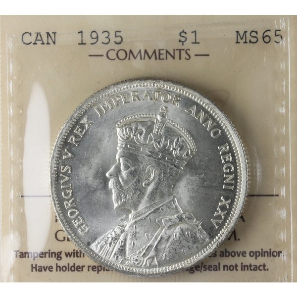 1935 Canada Dollar ICCS Certified MS-65 (XMY 630) For Discount