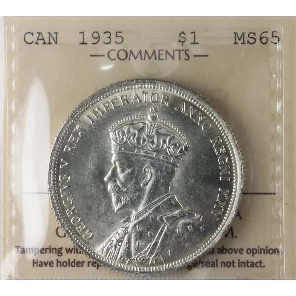 1935 Canada Dollar ICCS Certified MS-65 (XMY 627) Cheap