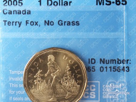 2005 Terry Fox, No Grass Canada Dollar CCCS Certified MS-65 For Cheap