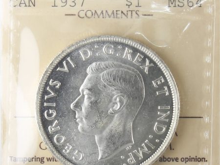 1937 Canada Dollar ICCS Certified MS-64 (XXG 037) Sale