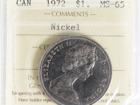 1972 Canada Nickel Dollar ICCS Certified MS-65 Fashion