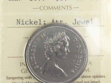 1977 Attached Jewel Canada Nickel Dollar ICCS Certified MS-64 For Discount