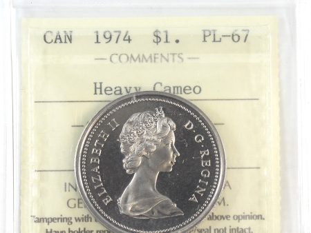 1974 Canada Nickel Dollar ICCS Certified PL-67 Heavy Cameo Online