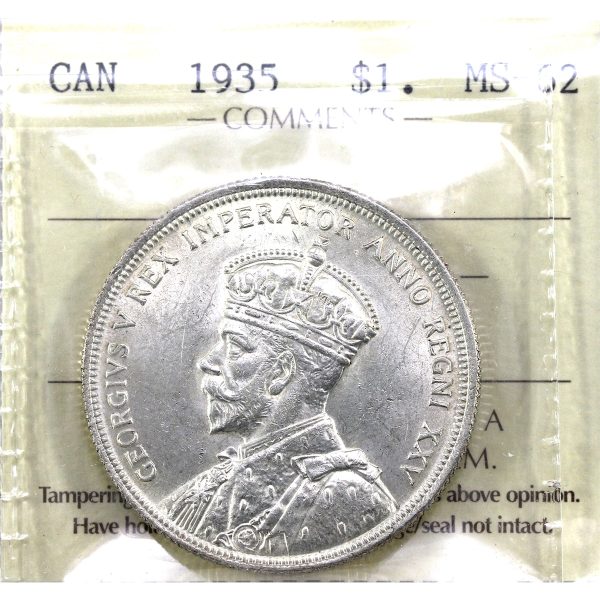 1935 Canada Dollar ICCS Certified MS-62 For Cheap