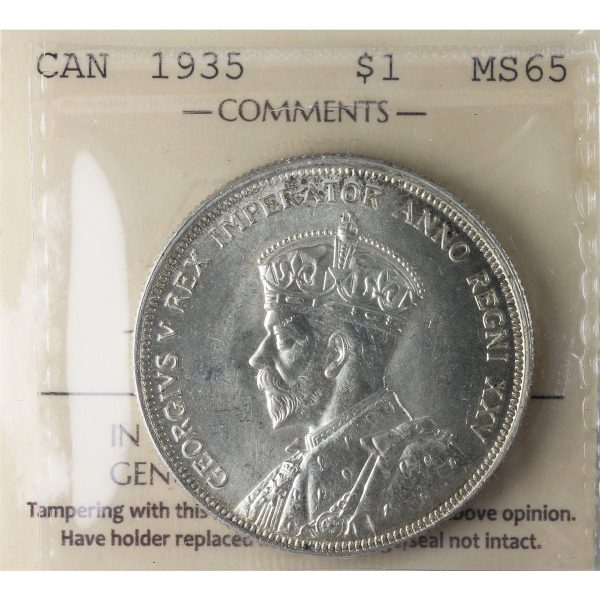 1935 Canada Dollar ICCS Certified MS-65 (XKJ 847) Sale