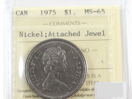 1975 Attached Jewel Canada Nickel Dollar ICCS Certified MS-65 Online Hot Sale