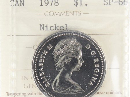 1978 Canada Nickel Dollar ICCS Certified SP-66 on Sale