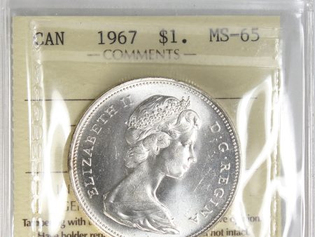 1967 Canada Dollar ICCS Certified MS-65 (XOH 639) Online now