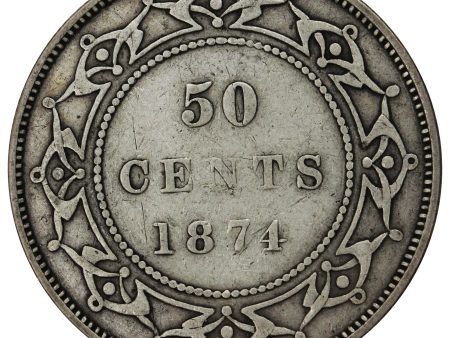 1874 Newfoundland 50-cents F-VF (F-15) $ For Cheap