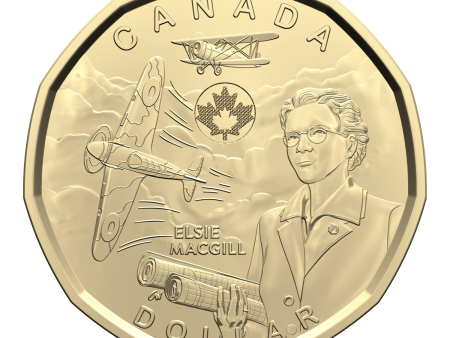 2023 Canada $1 Uncoloured Honouring Elsie MacGill Brilliant Uncirculated (MS-63) Cheap