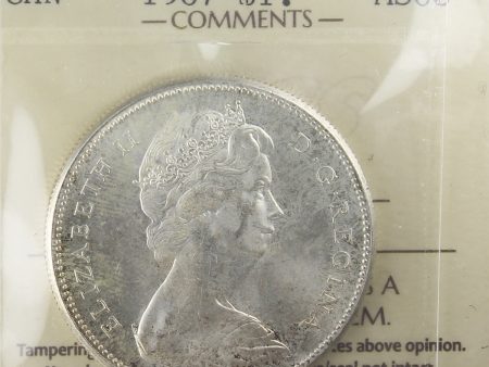 1967 Canada Dollar ICCS Certified MS-66 Fashion