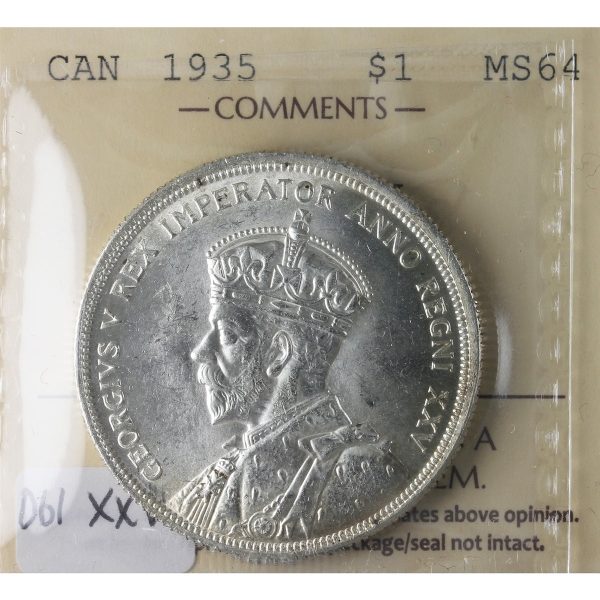 1935 Double XXV Canada Dollar ICCS Certified MS-64 (XMY 622) Fashion