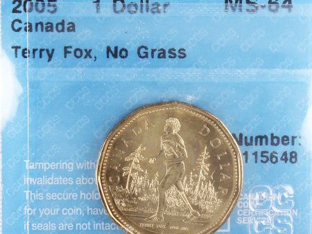 2005 Terry Fox, No Grass Canada Dollar CCCS Certified MS-64 Supply