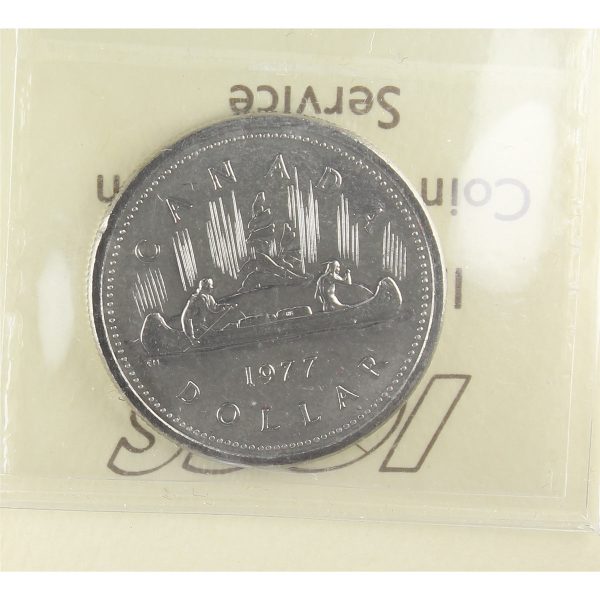 1977 Attached Jewel Canada Nickel Dollar ICCS Certified MS-64 For Discount