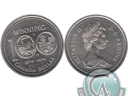 1974 Canada Nickel Dollar Brilliant Uncirculated (MS-63) Hot on Sale